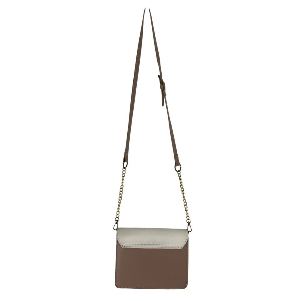 Colorblock Crossbody Bag w/Gold Chain Strap & Adjustable Leather Shoulder Strap - Picture 10 of 15